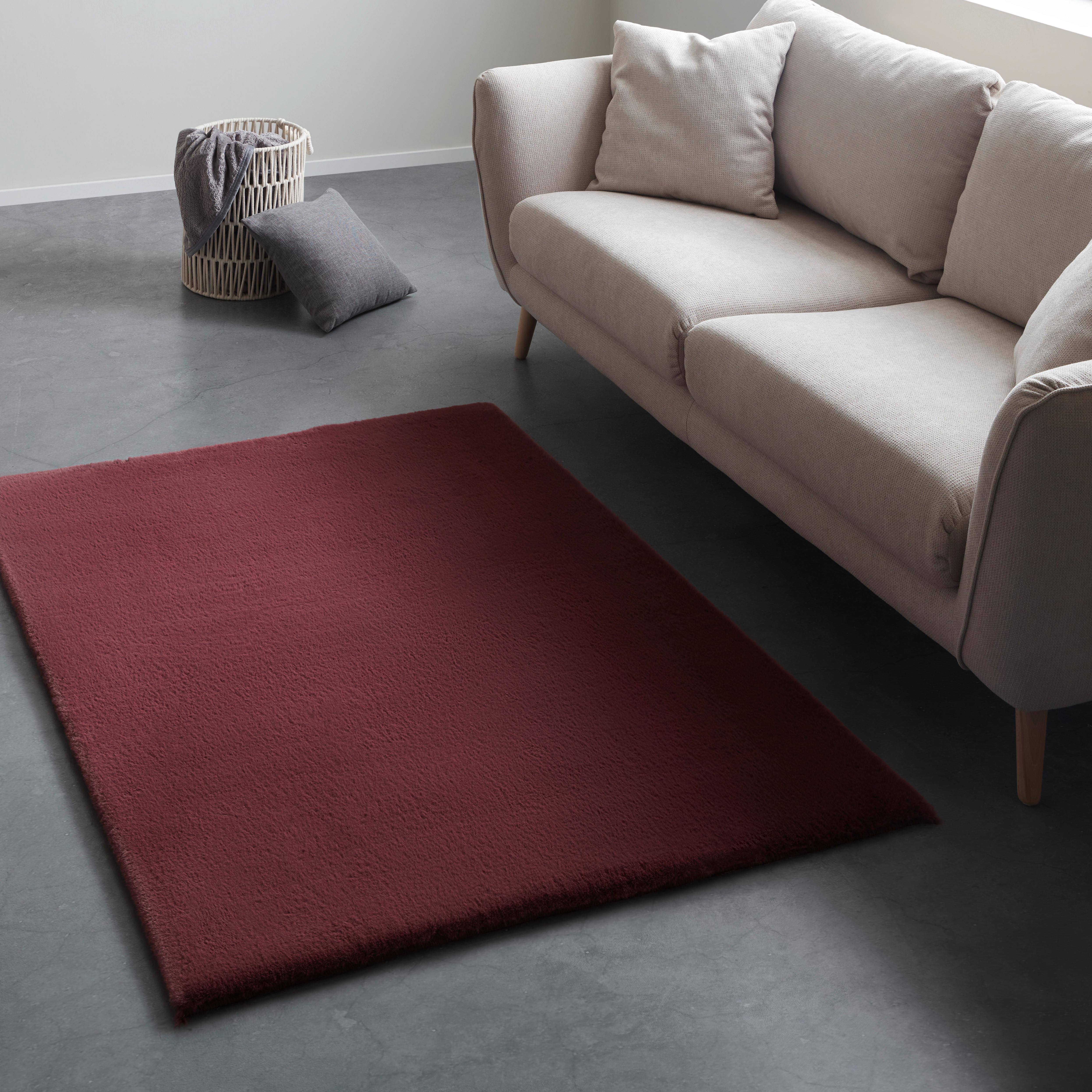 Umelá Kožušina Caroline 3, 160/220cm - bobuľová, textil (160/220cm) - Modern Living