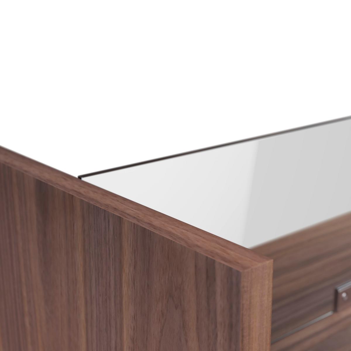 Konferenční stolek Nayla, dekór vlašský orech, š: 110 cm - čiré/barvy vlašských ořechů, Moderní, dřevo/kompozitní dřevo (110/38/60cm)