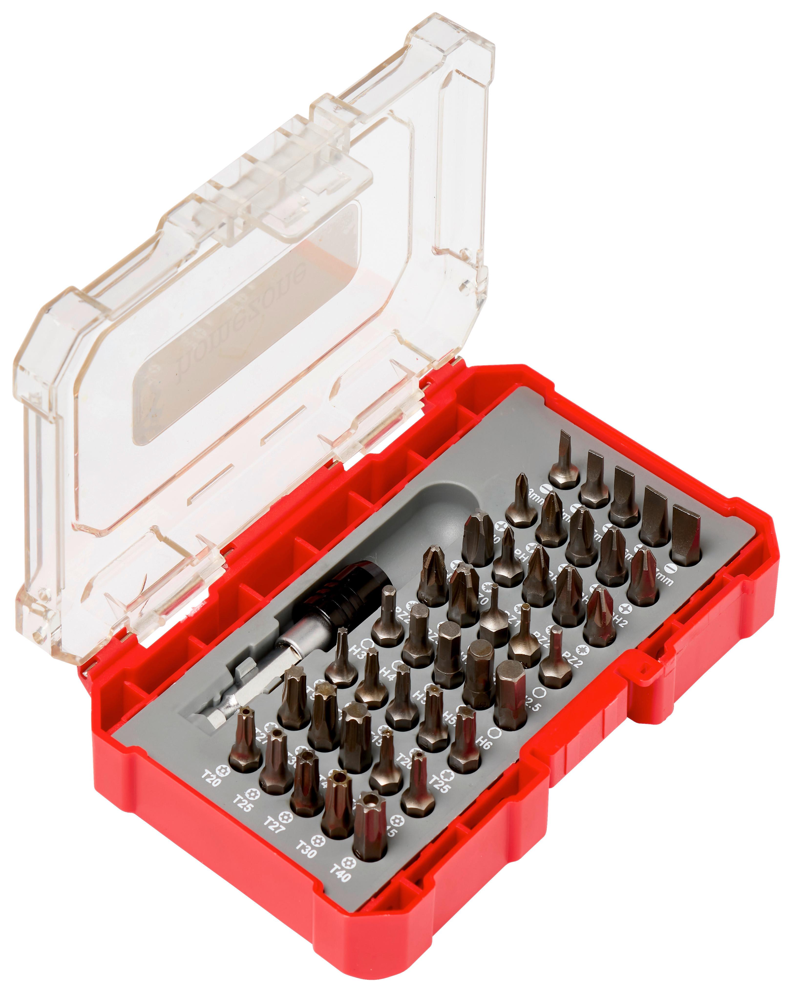 Bitset Blake 42-Tlg. Mit Kunststoff-Koffer + Adapter - Grün, Basics, Kunststoff/Metall (13,6/3,7/9,8cm) - Homezone