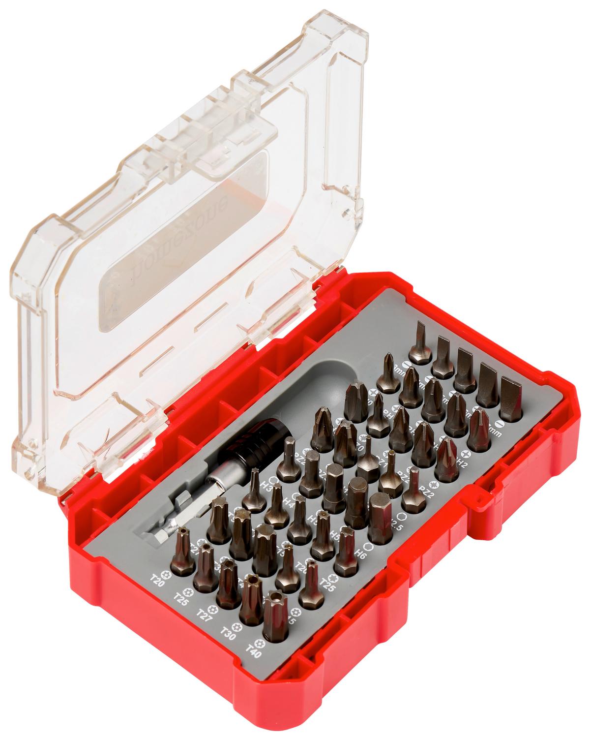 Bitset Blake 42-tlg. Mit Kunststoff-Koffer + Adapter - Grün, Basics, Kunststoff/Metall (13,6/3,7/9,8cm) - Homezone