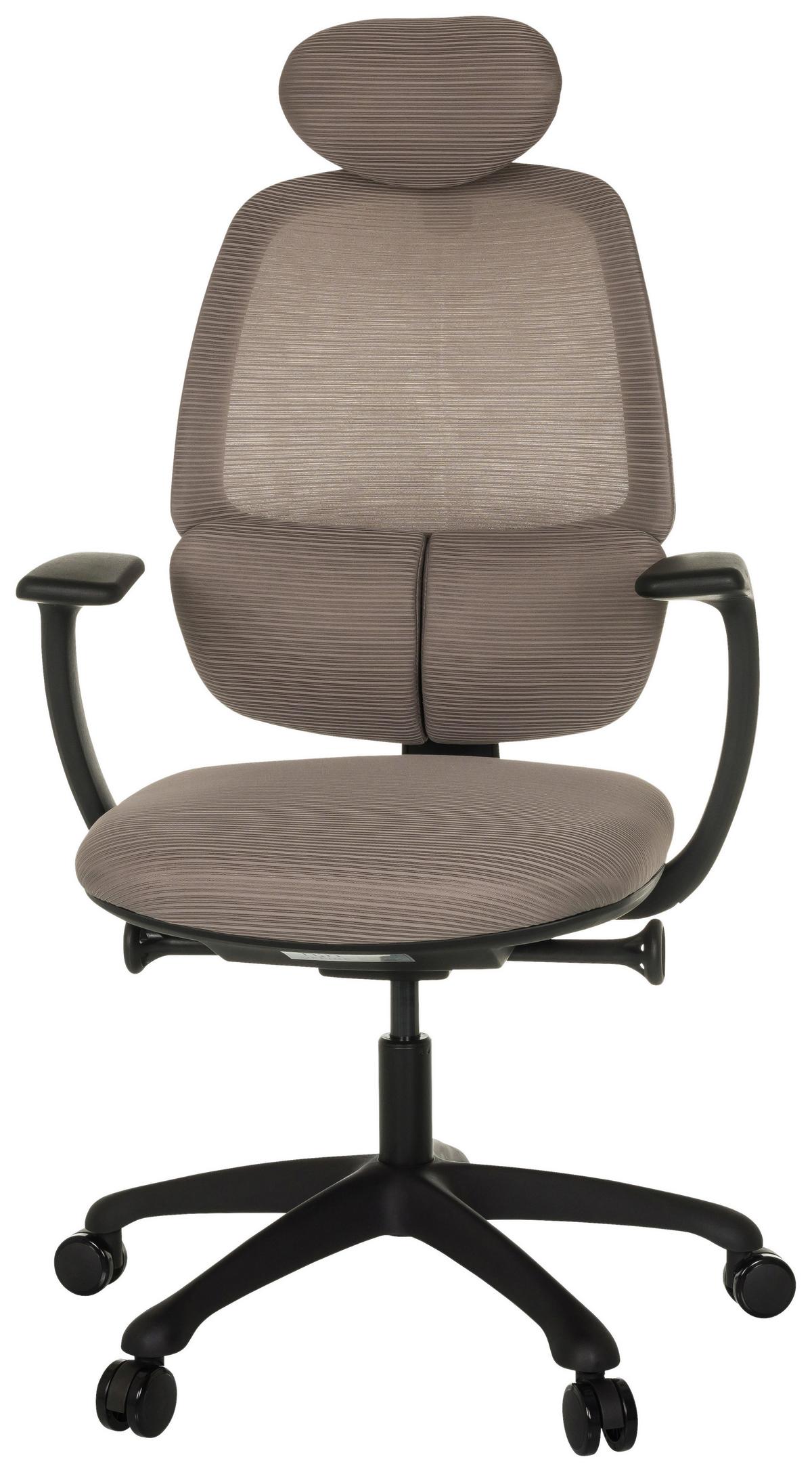 Drehstuhl Ri-cover Grau B: 66 Cm - Schwarz/Grau, MODERN, Kunststoff/Textil (66/114 - 129/67,5cm) - MID.YOU