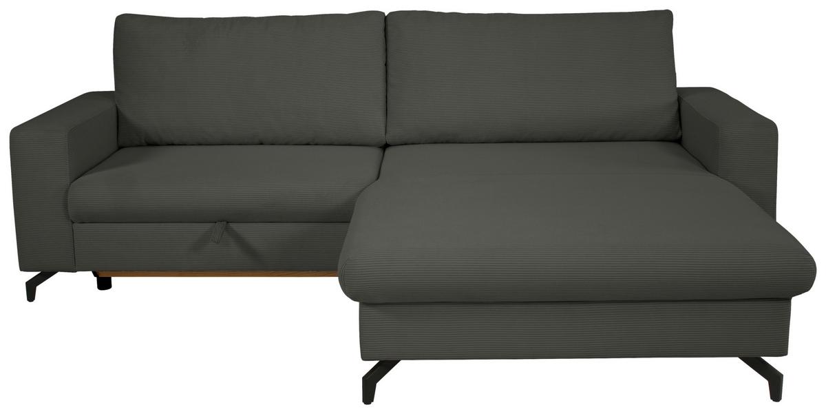 Ecksofa Clara Anthrazit B: 240 cm - Anthrazit, MODERN, Textil (240/87/177cm)