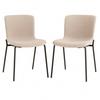 Stuhl-set Maceda Beige B: 48 Cm - Beige/Schwarz, MODERN, Textil/Metall (48/83/59cm) - MID.YOU