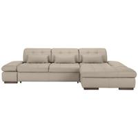 Rohová sedačka SANFINO, pravá, svetlě šedá pravá kůže - světle šedá/barvy chromu, Konvenční, kov/kůže (305/79-96/199cm) - Premium Living