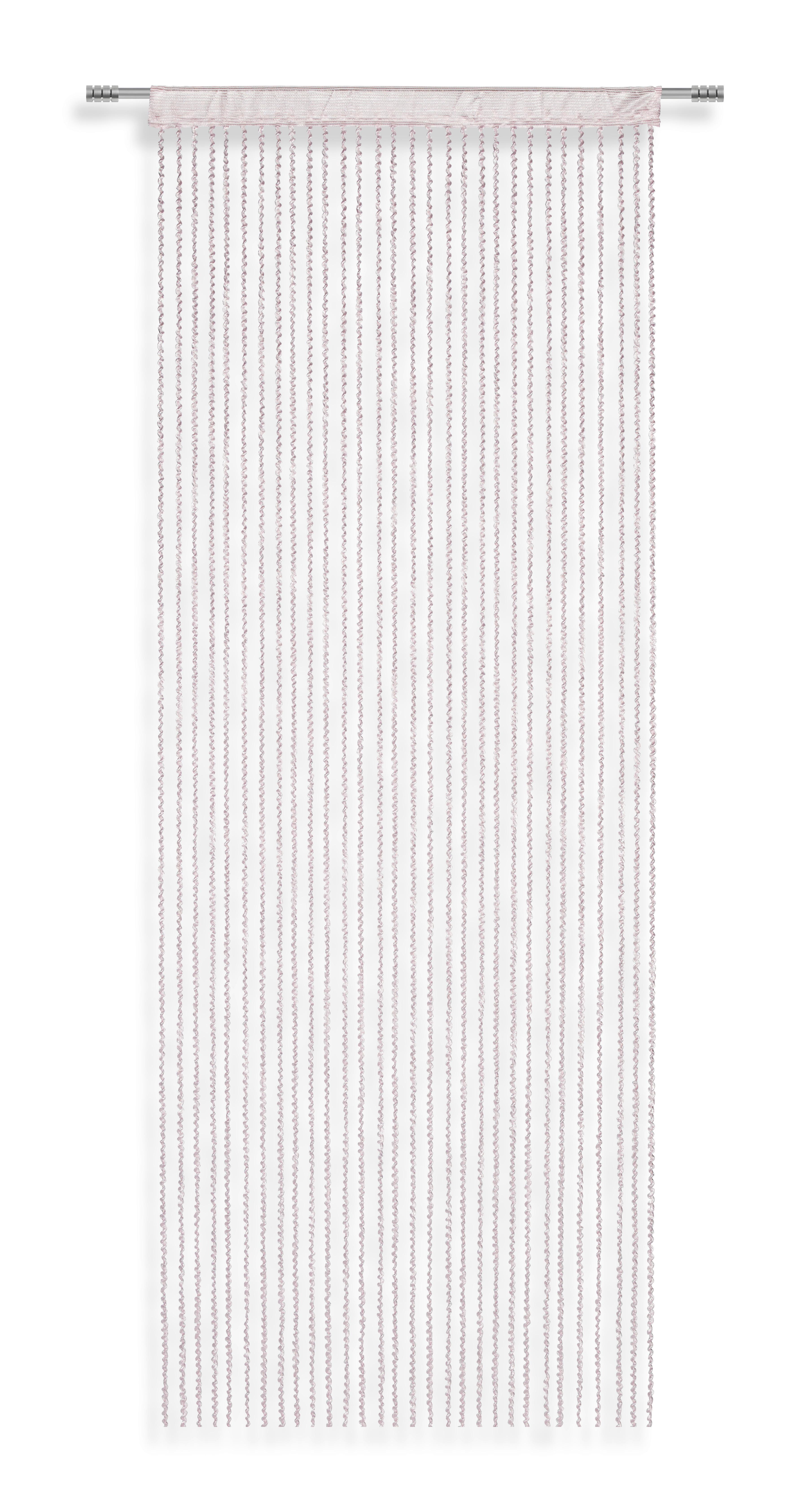 Fadenvorhang + Stangendurchzug Renata 90x245 cm Rosa - Rosa, MODERN, Textil (90/245cm) - Luca Bessoni