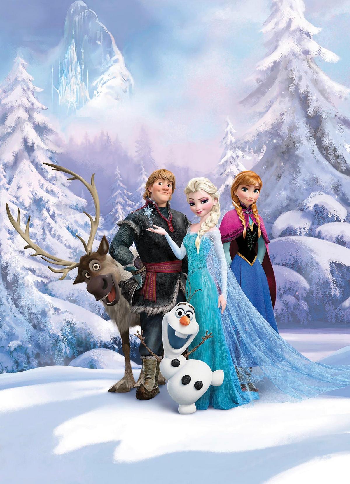 Fototapete Frozen - Blau/Multicolor, Design, Papier (184/254cm) - Disney
