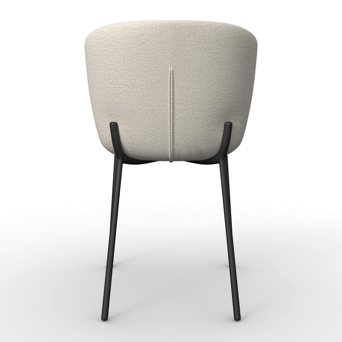 ŽIDLE NOEMIE - černá/krémová, Moderní, kov/dřevo (49/81/54cm) - Bessagi Home