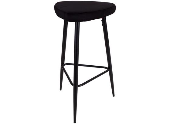 Barhocker Pub Schwarz - Schwarz, MODERN, Textil/Metall (43/77/45cm) - Ombra Barhocker Pub Schwarz - Schwarz, MODERN, Textil/Metall (43/77/45cm) - Ombra