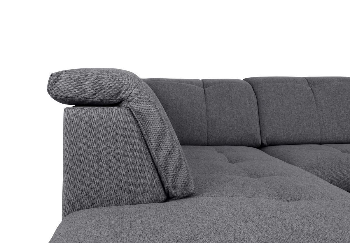 Wohnlandschaft Ramzes Dunkelgrau U: 215x328x173 cm - Dunkelgrau/Beige, Design, Textil (215/328/173cm) - MID.YOU