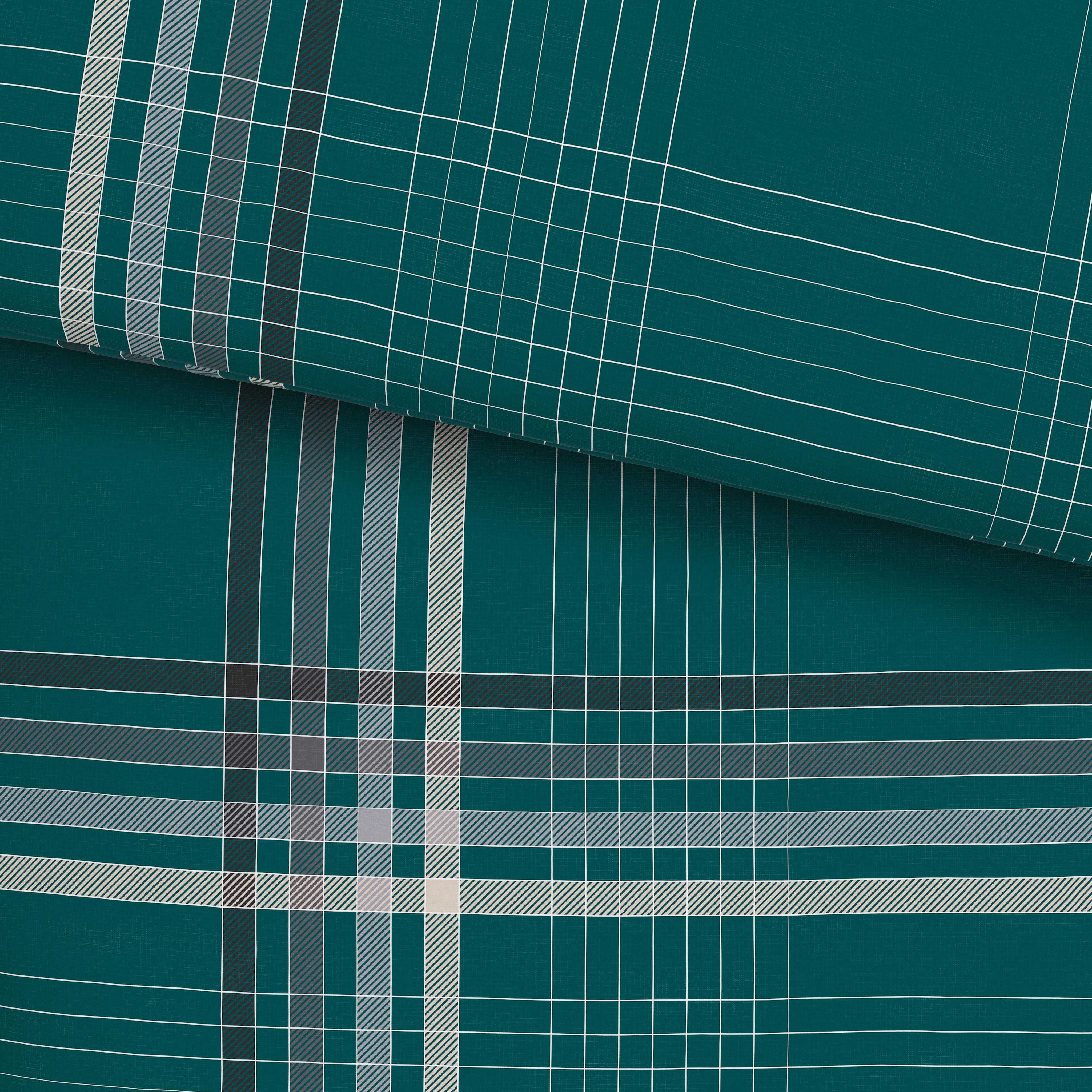 Renforce Bettwäsche 140x200 Cm Sanella Baumwolle Petrol - Petrol, MODERN, Textil (140/200cm) - Luca Bessoni