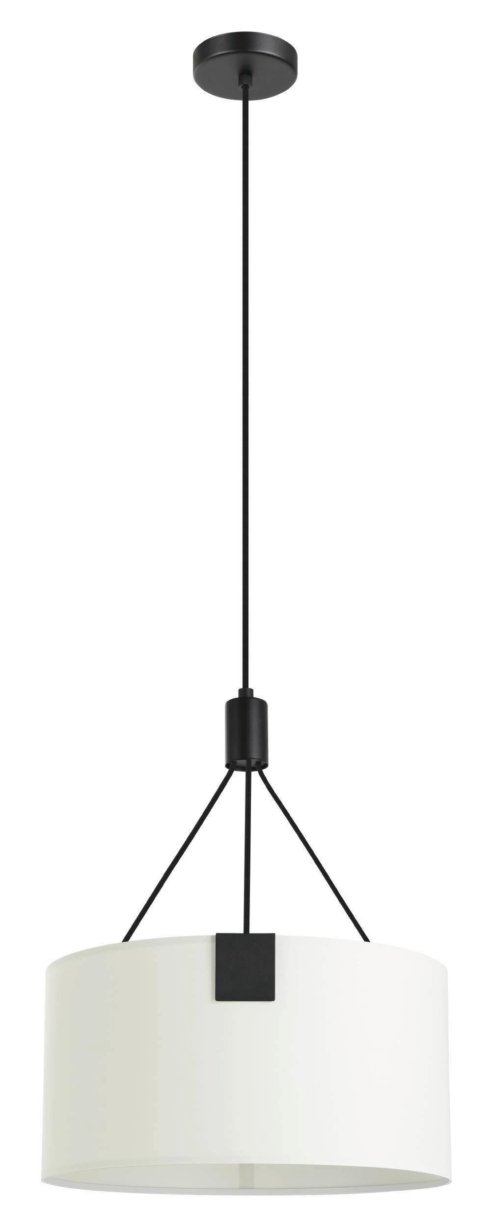 Hängeleuchte 39882_ 'tortol - Schwarz/Weiß, KONVENTIONELL, Textil/Metall (45/110cm) - Eglo