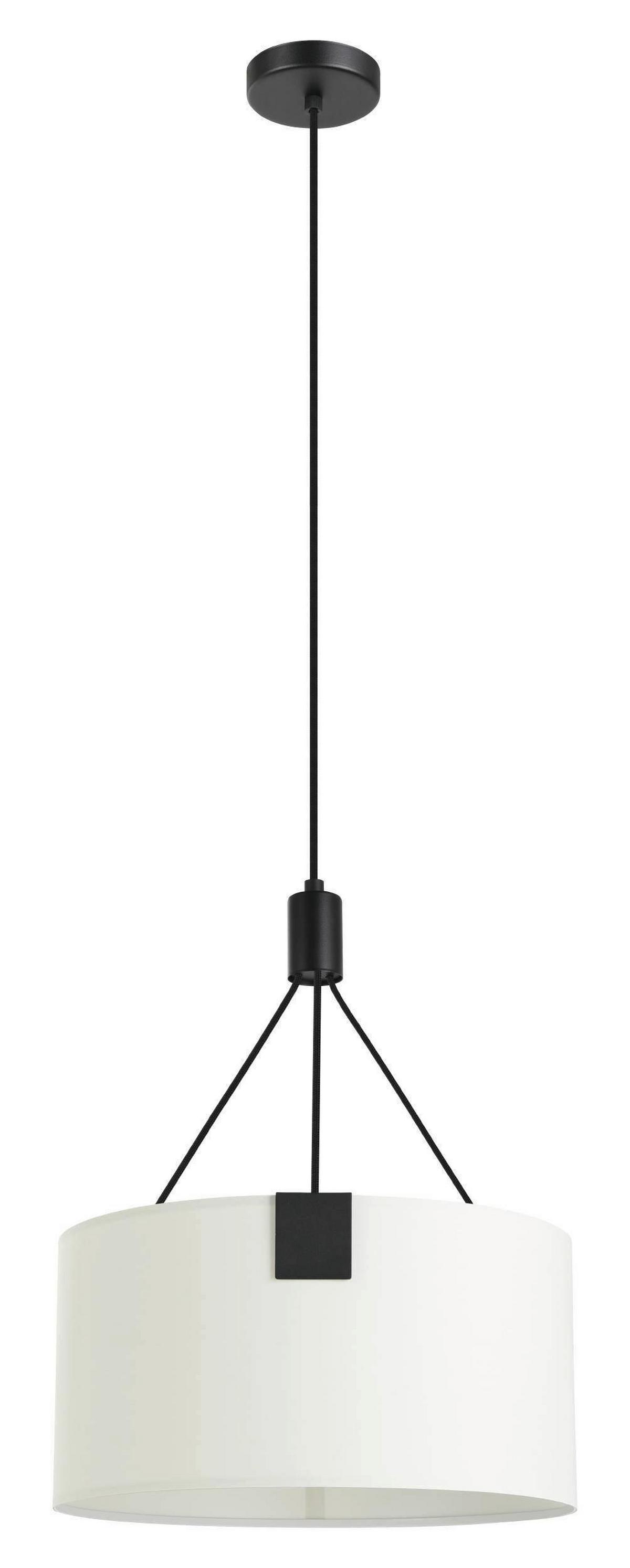 Hängeleuchte 39882_ 'tortol - Schwarz/Weiß, KONVENTIONELL, Textil/Metall (45/110cm) - Eglo