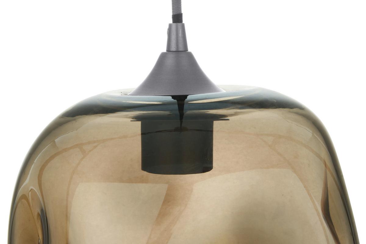 Hängeleuchte Vicky 125 Grau/Klar B: 22 cm - Klar/Grau, Basics, Glas (22/22/34cm) - Kayoom