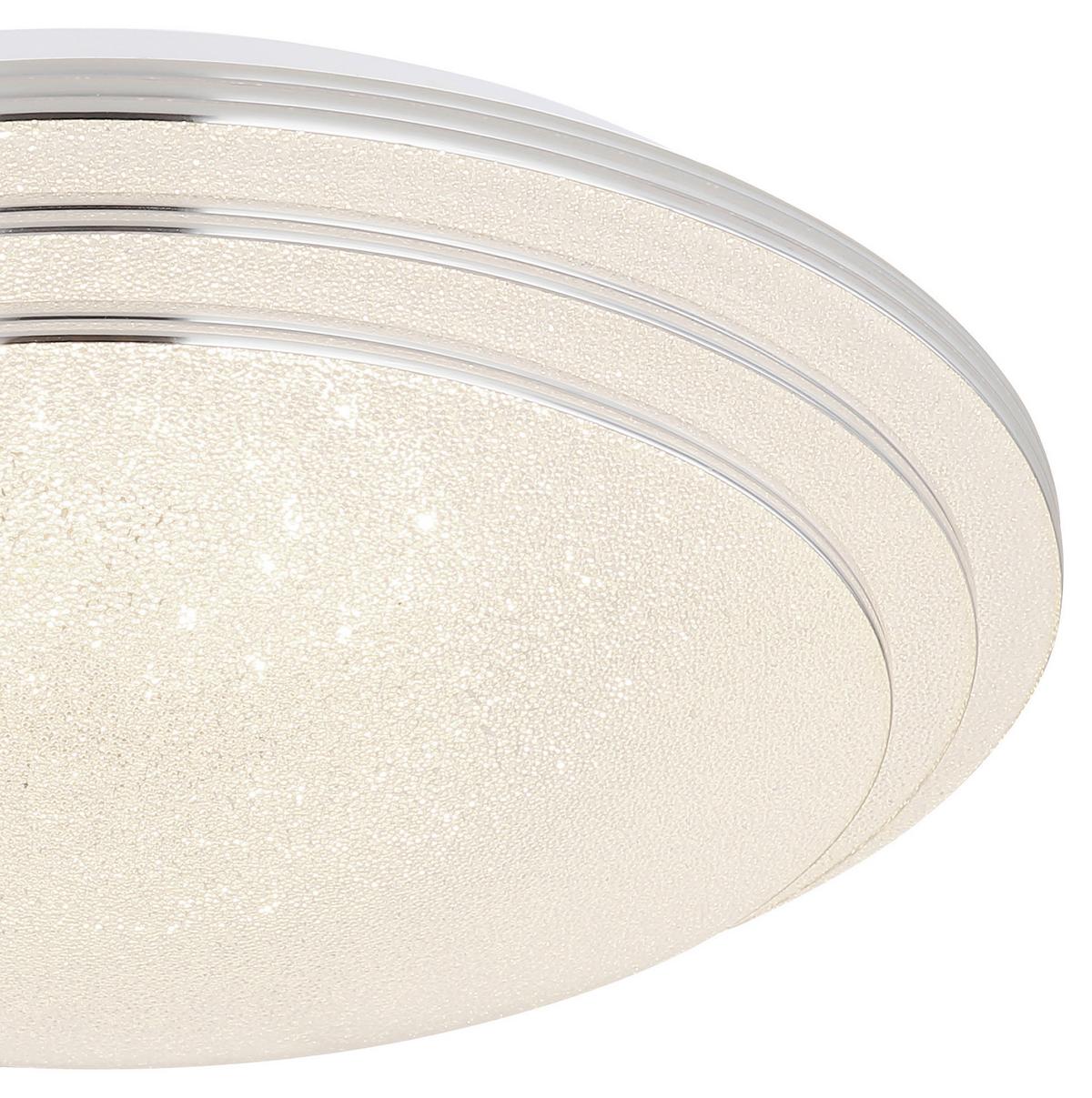 LED-Deckenleuchte Aley Ø 40 cm + Farbwechsler, Fernbedienung - Opal/Weiß, Basics, Kunststoff/Metall (40/9,5cm) - Globo