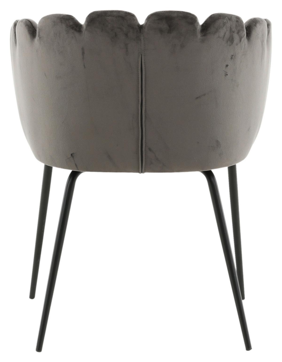 Stuhl Limhamn - Grau, Design, Textil/Metall (61/76.56/54cm) - Livetastic