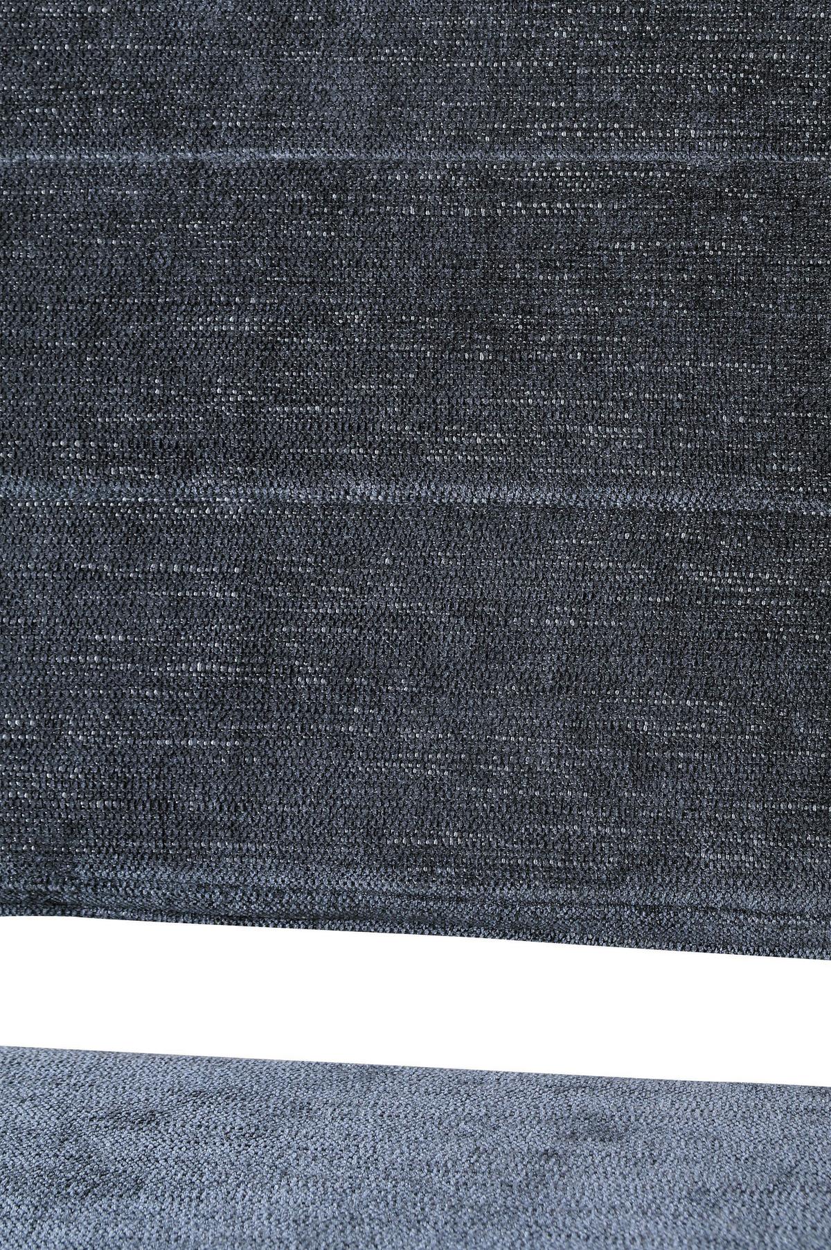 Eckbank Hausvik Dunkelgrau 187x142,5 cm - Dunkelgrau/Nickelfarben, MODERN, Textil/Metall (187/142,5cm) - MID.YOU