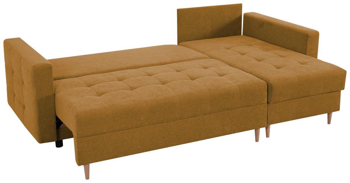 Ecksofa Asti Gelb S: 232x141 cm - Gelb, Design, Textil (232/141cm) - MID.YOU