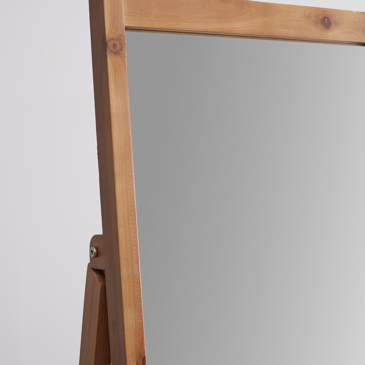Zrcadlo MILIAS - přírodní barvy, Moderní, dřevo/sklo (46/173/55cm) - P & B