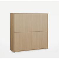 Vysoká komoda dekor dub Elegancia - barvy dubu/béžová hnědá, Moderní, kompozitní dřevo (124,5/121,5/34,9cm)