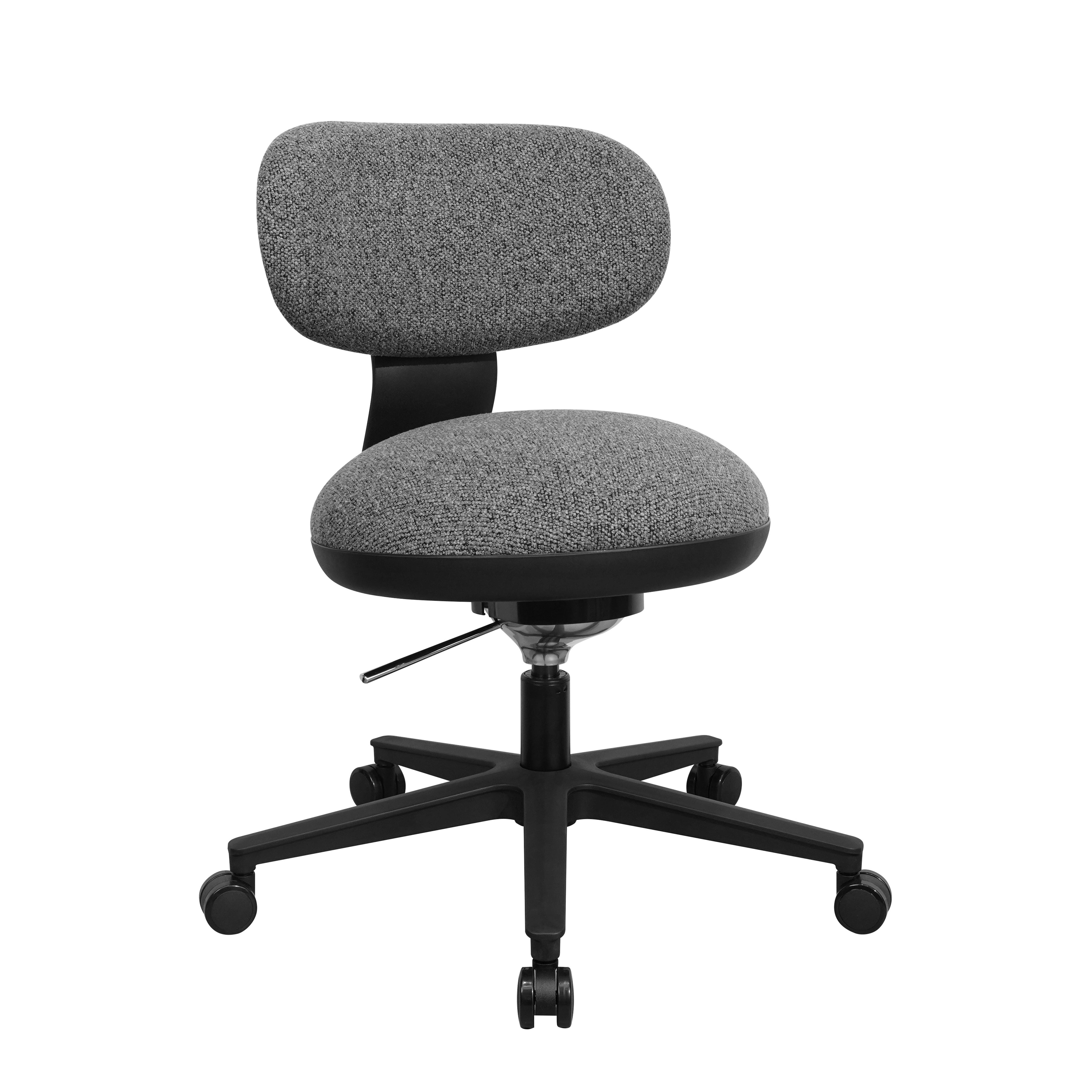 DREHSTUHL Sitmotion Grau B: 48cm - Schwarz/Grau, MODERN, Kunststoff/Textil (48/85/55cm) - MID.YOU