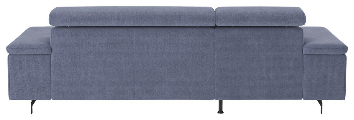 Ecksofa Mit Bettkasten Emma Blau 165x267 Cm - Blau/Schwarz, Textil (165/267cm) - MID.YOU