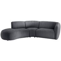 Ecksofa Jesi, Anthrazit S: 182x276 cm - Anthrazit/Schwarz, MODERN, Textil (182/276cm) - Livetastic
