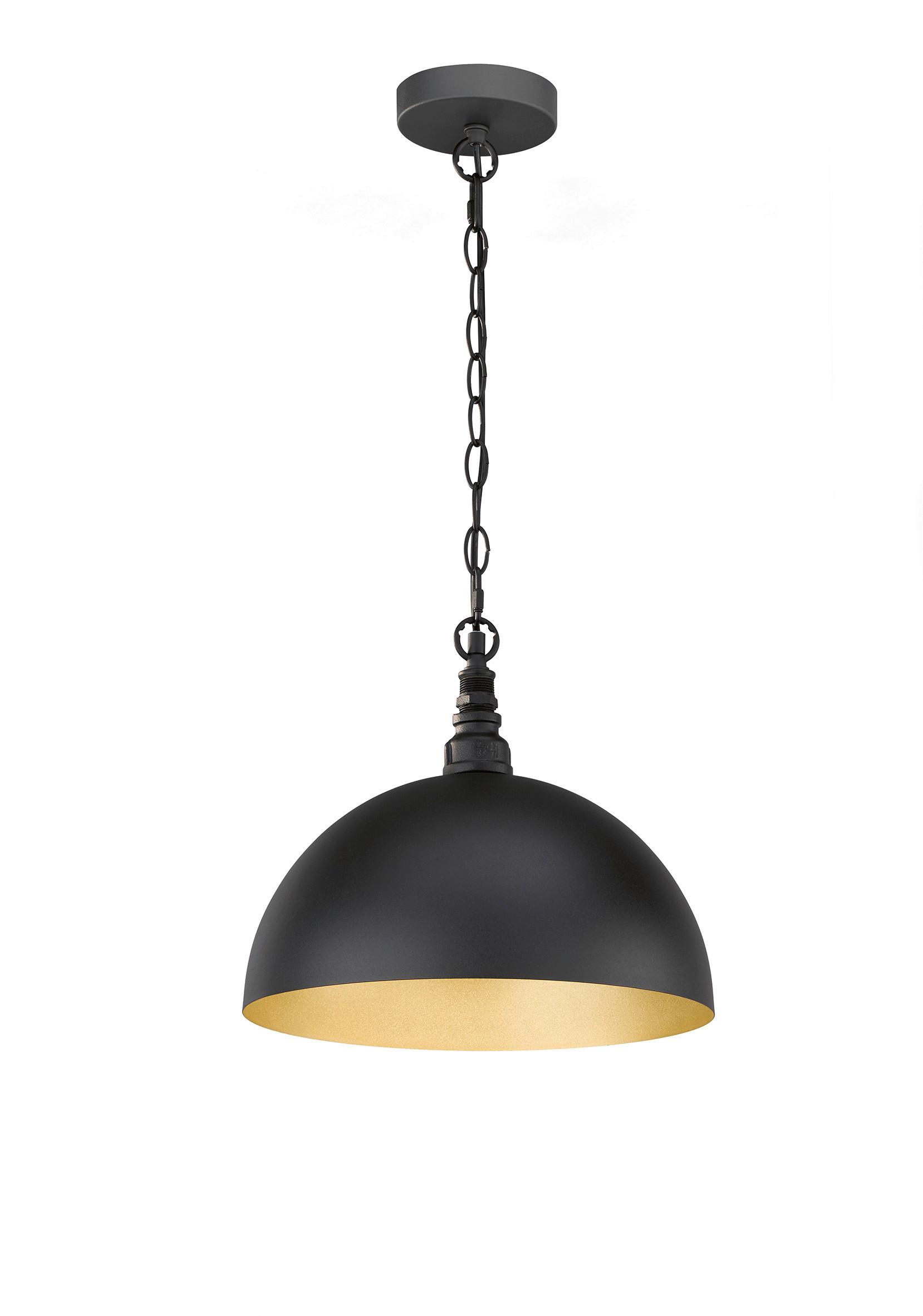 Hängeleuchte Leitung H:140 cm 1-Flammig, Schwarz Metall - Schwarz, LIFESTYLE, Metall (35/140cm) - Fischer & Honsel