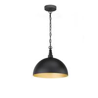Hängeleuchte Leitung H:140 cm 1-Flammig, Schwarz Metall - Schwarz, LIFESTYLE, Metall (35/140cm) - Fischer & Honsel