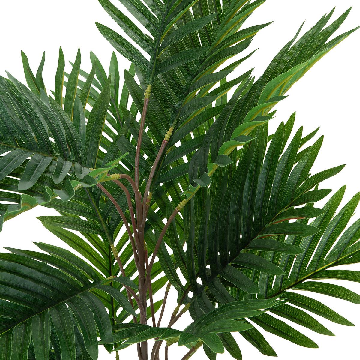 Kunstpflanze Areca - Schwarz/Braun, Basics, Kunststoff/Textil (60/70/60cm) - MID.YOU