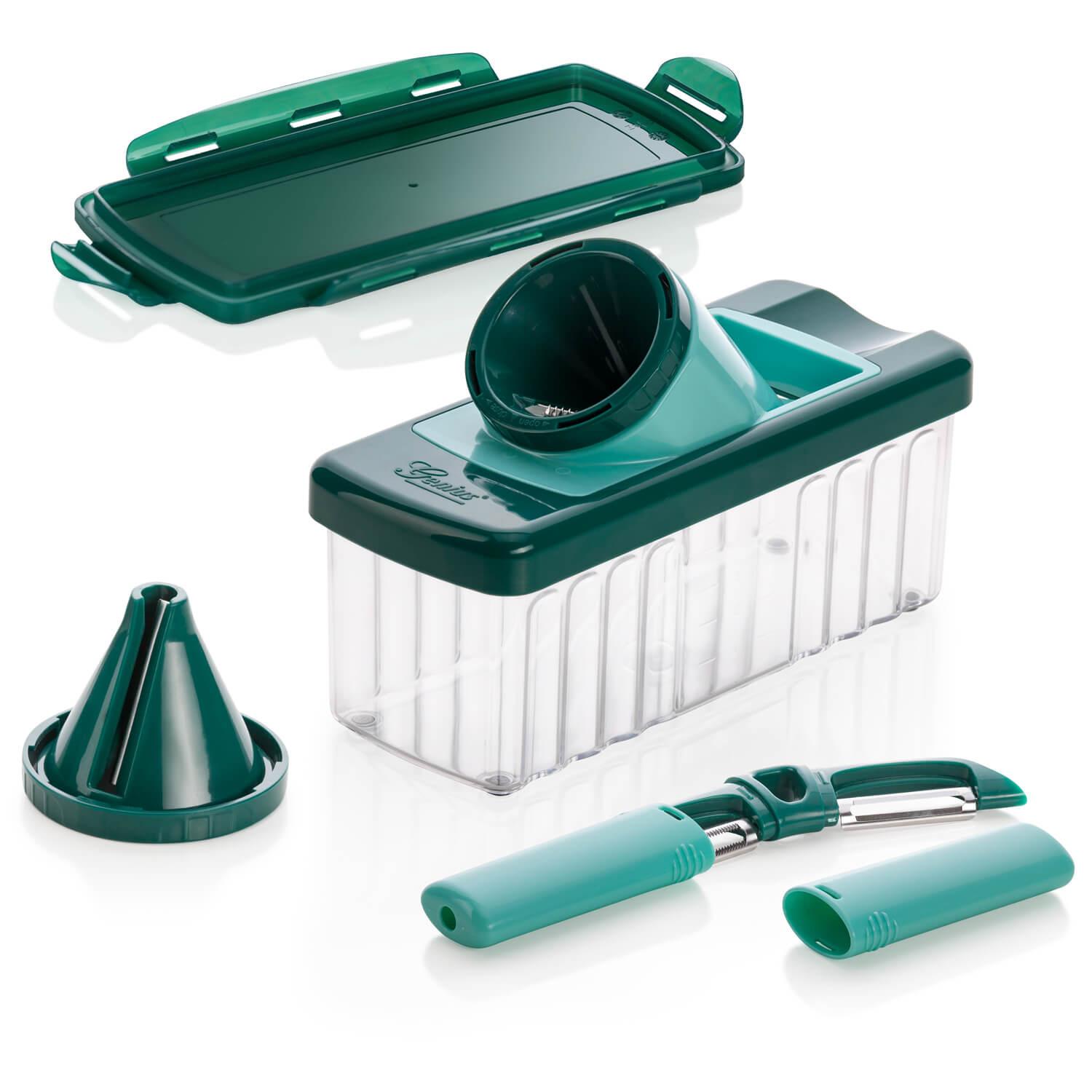Küchenhelfer-set Nicer Dicer Smart Julietti 7 -Teilig. - Türkis/Grün, Basics, Kunststoff/Metall - Genius