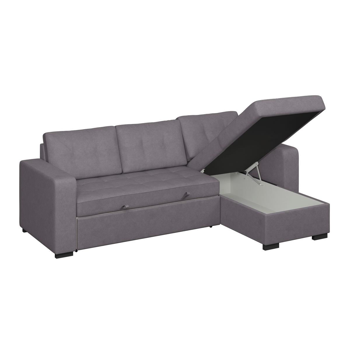 Ecksofa Turin Dunkelgrau, 239x160cm - Dunkelgrau, Trend, Holz/Textil (239/160cm)