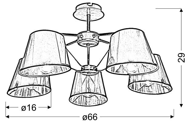 Pendelleuchte 35-54999 Cortez - Schwarz/Bronzefarben, KONVENTIONELL, Metall (66/66/29cm)
