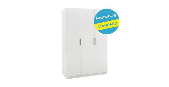 Drehtürenschrank Mit Soft-Close 137cm Unit Weiß - Weiß, MODERN, Holzwerkstoff (136,7/210/58,3cm) - Ondega