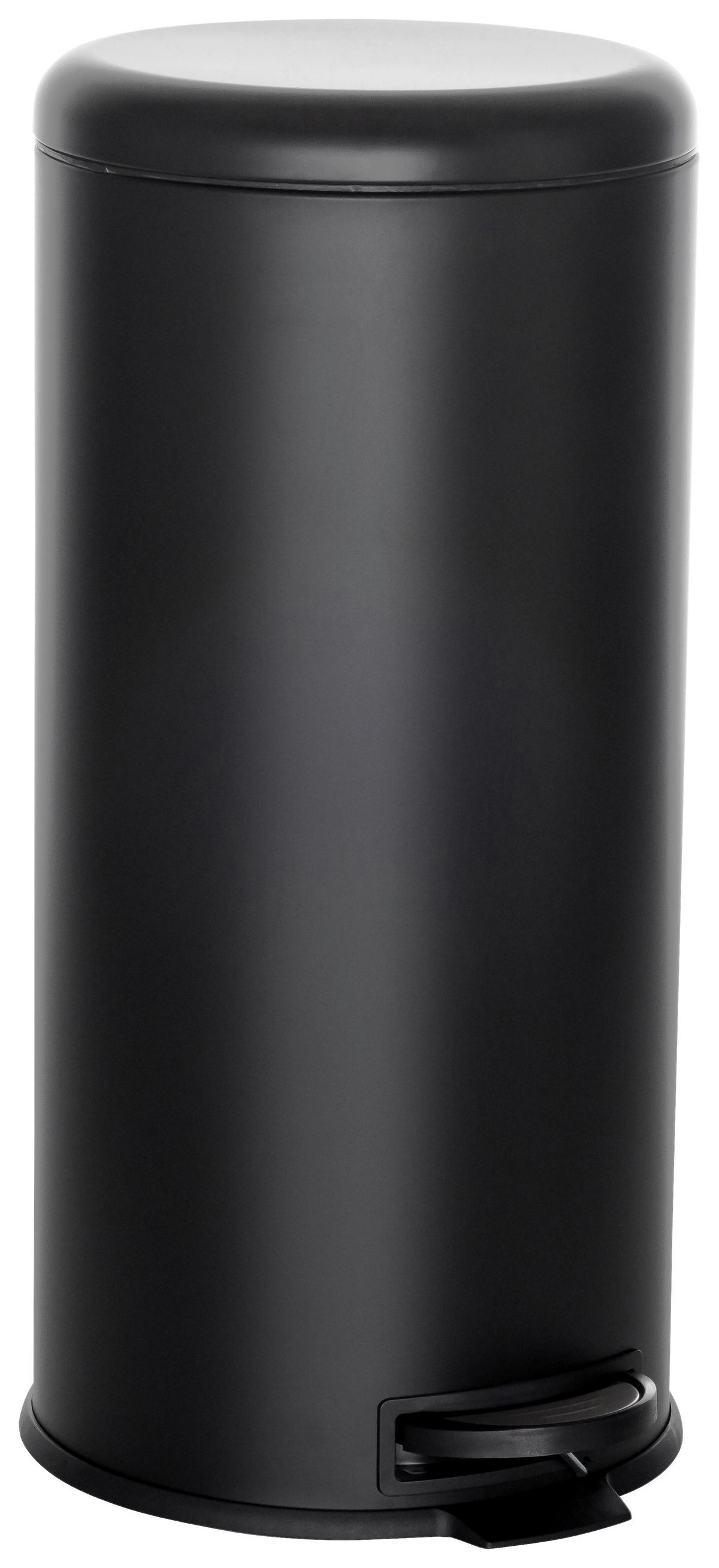 Abfallsammler Clean Step - Schwarz, Basics, Kunststoff/Metall (30/63,5/30cm) - MID.YOU