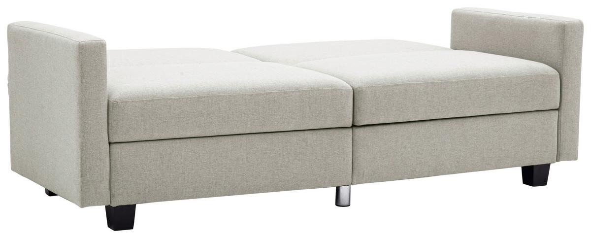 Schlafsofa Kipu Weiß B: 192 cm - Creme/Schwarz, Basics, Textil (192/76/85cm) - P & B