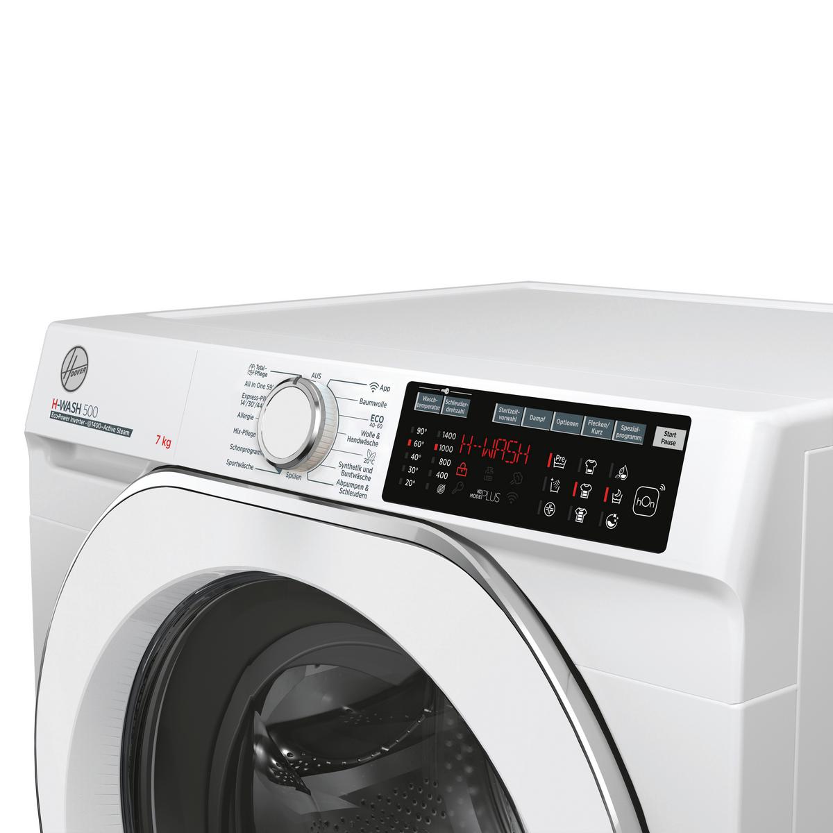 Waschmaschine Hoover Hwq4 47amc/1-84 7 Kg 1400 U/Min - Weiß, Basics, Glas/Kunststoff (60/85/45cm) - Hoover