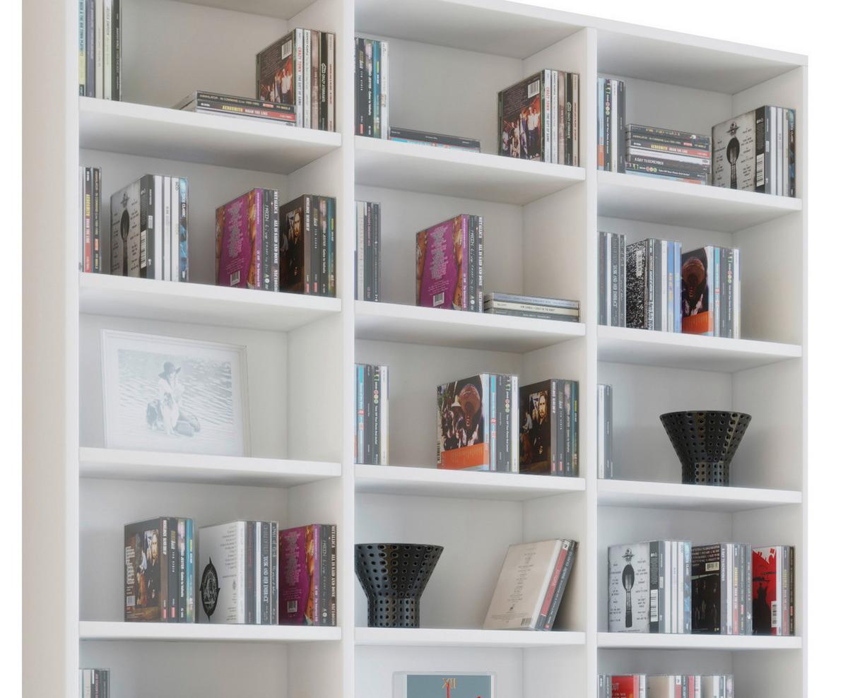 Regál  Megosa Maxi biela - biela, Konventionell, kompozitné drevo (102/183/18 (23)cm) - MID.YOU