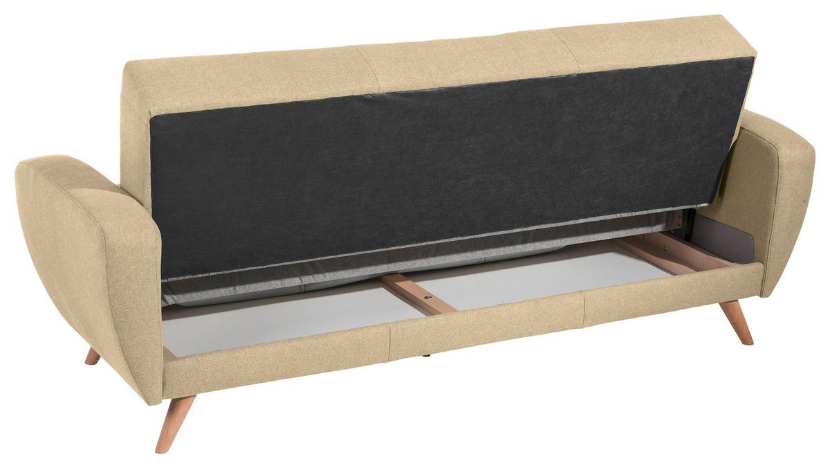 3-sitzer-sofa Jerry Beige - Beige/Naturfarben, Design, Textil (208/85/82cm) - Max Winzer