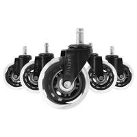 Drehstuhlrolle Ø 7,5 cm 5er-Set - Schwarz, Basics, Kunststoff (7,5cm) - MID.YOU