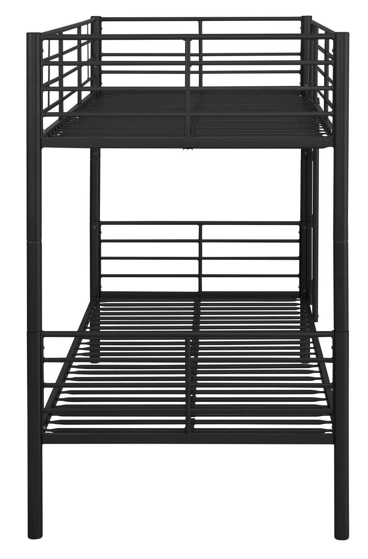 ETAGENBETT Rosie Schwarz 90x200cm - Schwarz, Design, Metall (90/200cm) - MID.YOU