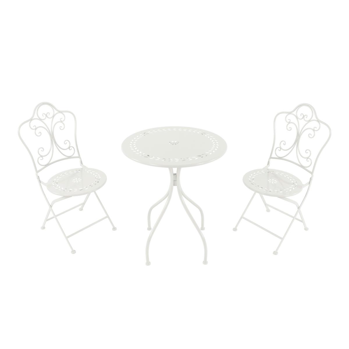 Gartenset Marilou Weiss - Weiß, Basics, Metall (60/74,5cm) - Ambia Garden
