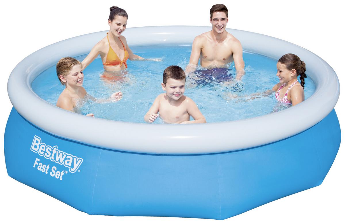 Schwimmbecken Rund Pascha mit Pumpe Ø 305 cm - Blau, Kunststoff (305/76cm) - Bestway