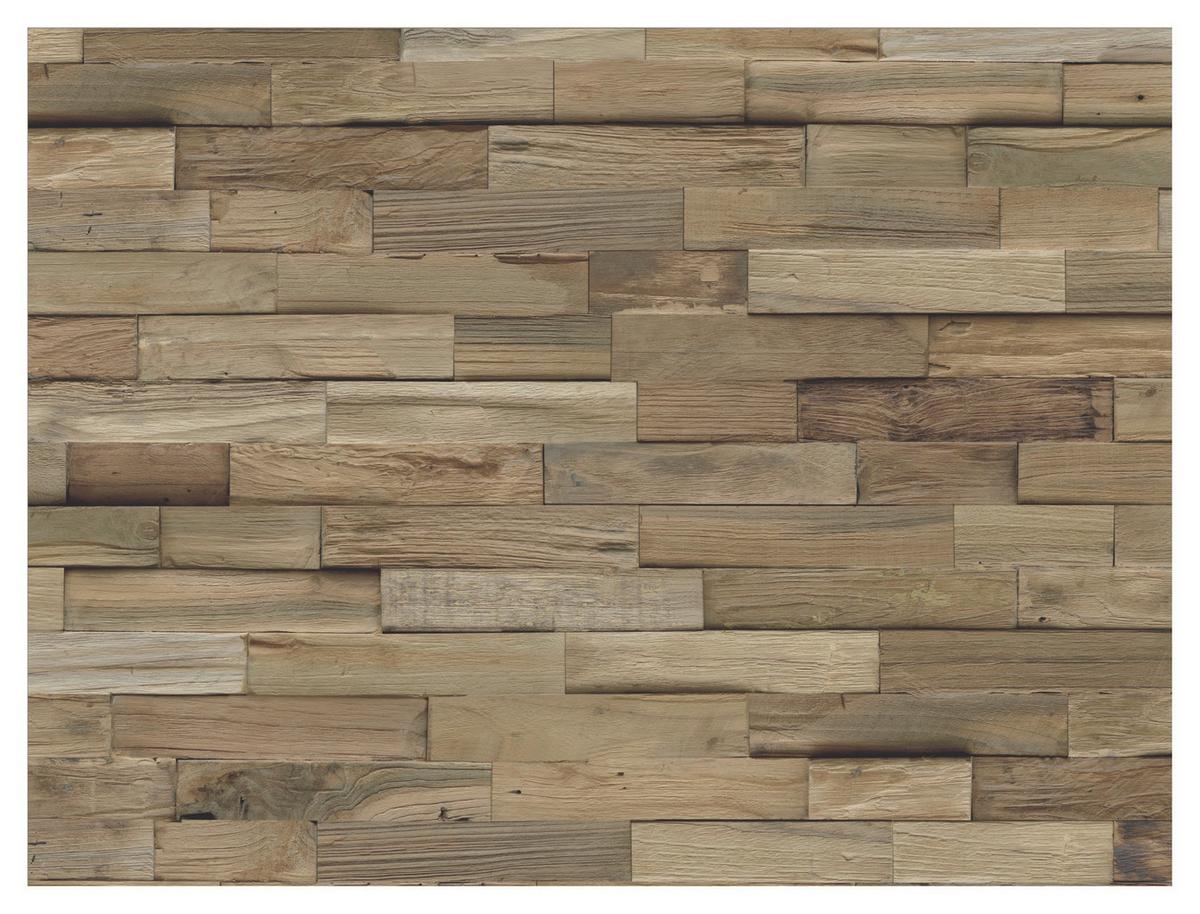 Wandverkleidung Fsc Teak Recl. Natur - Braun, Basics, Holz (50/20/2cm)