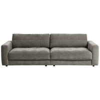 Bigsofa Be Comfy B: 264 cm Grau Cord - Schwarz/Grau, MODERN, Textil (264/83/111cm) - MID.YOU