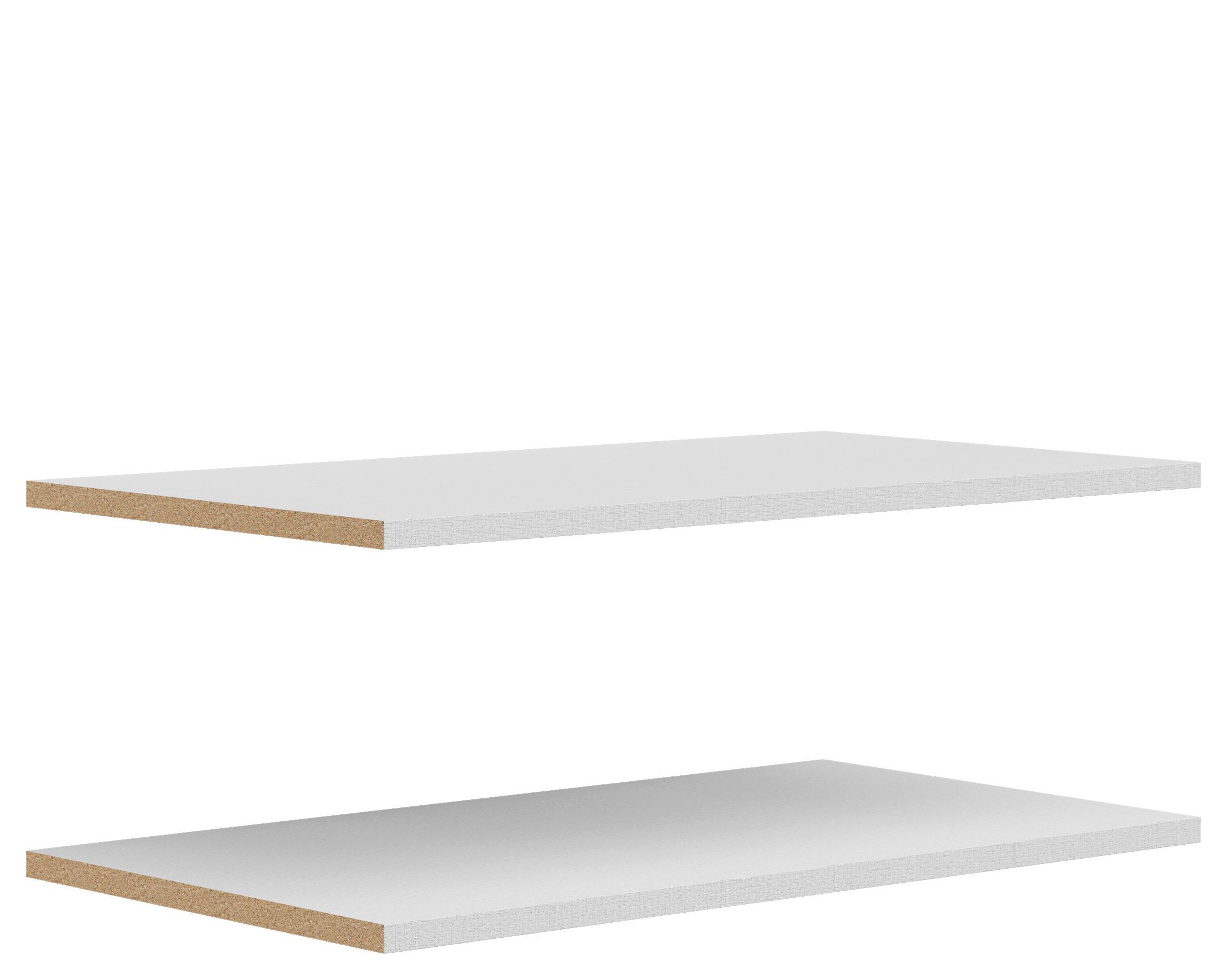 Belső Polc Szett 2 Részes Saturn - szürkésfehér, Konventionell, faalapú anyag (88/2,2/45cm)