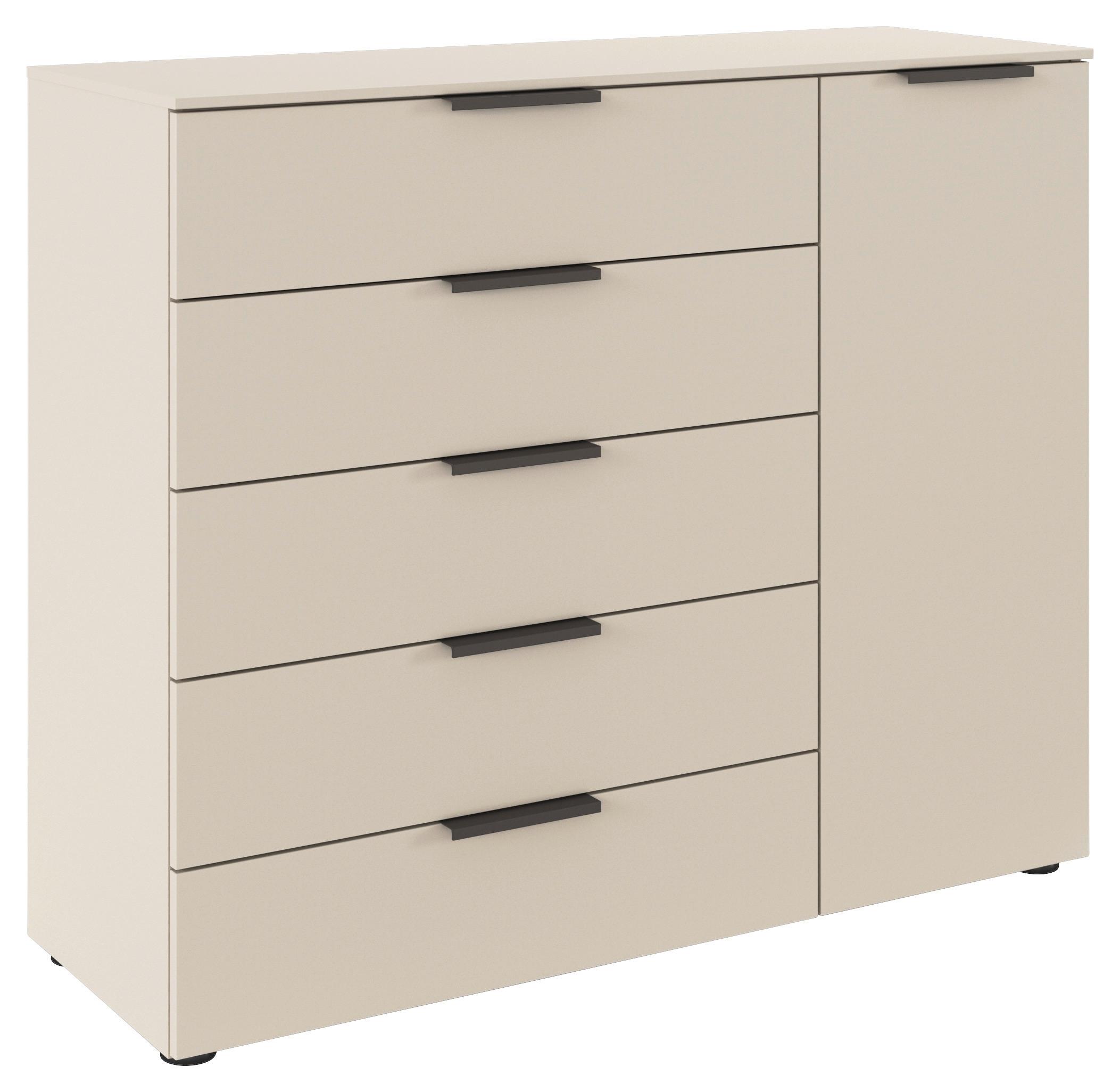Kommode Flipp Champagner B: 120 Cm - Champagner/Schwarz, MODERN, Holzwerkstoff (120/100/42cm) - Rauch Möbel
