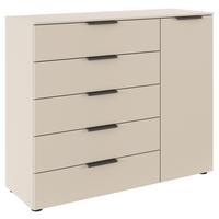 Kommode Flipp Champagner B: 120 Cm - Champagner/Schwarz, MODERN, Holzwerkstoff (120/100/42cm) - Rauch Möbel