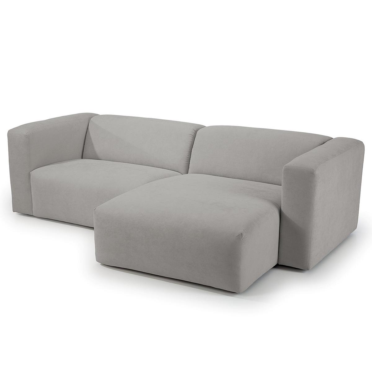 Ecksofa Bolt, Grau B: 160x255 cm - Grau, MODERN, Textil (160/255cm) - Trendmanufaktur