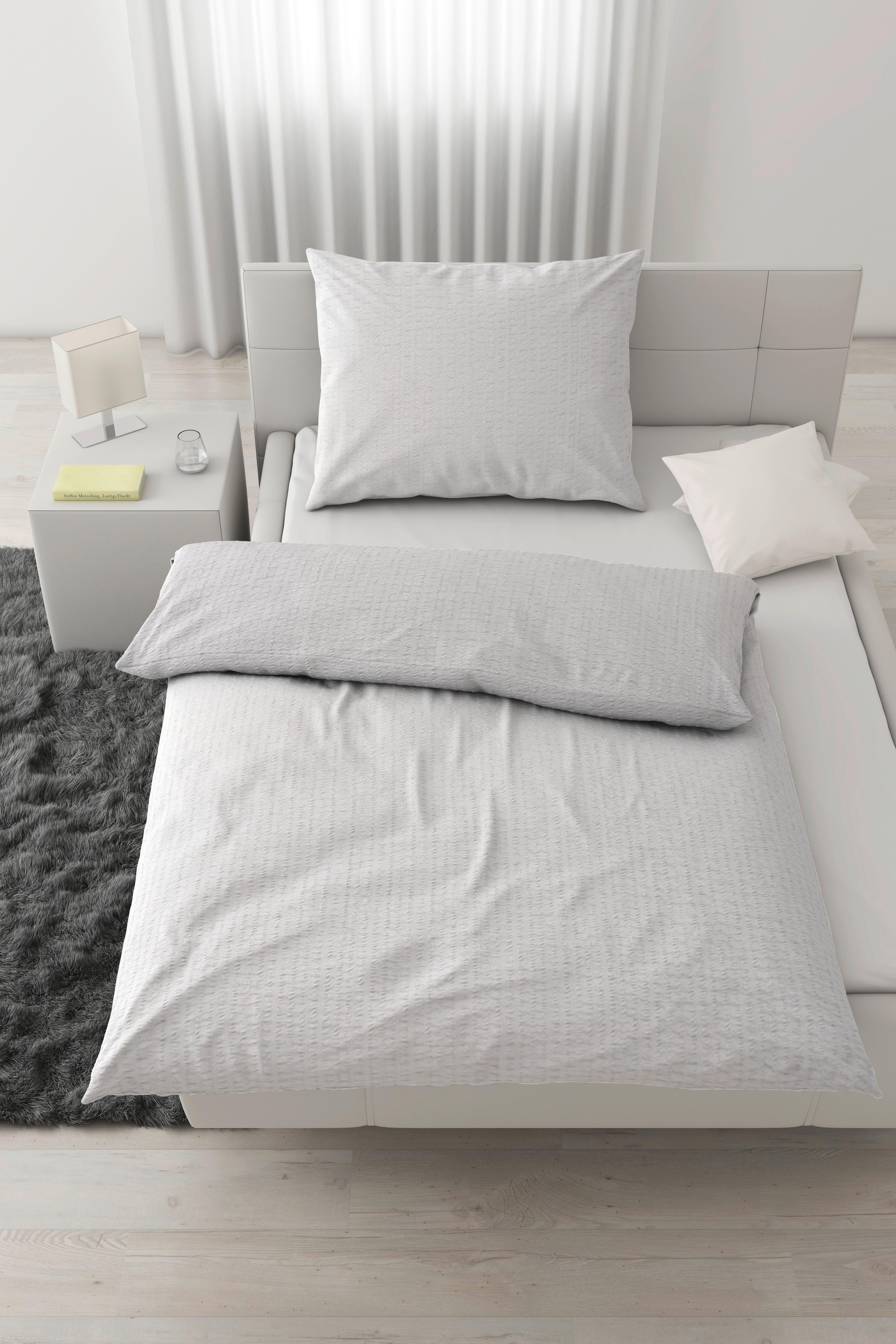 Povlečení Gisela, 70/90 140/200cm - světle šedá, textil (140/200cm) - Modern Living
