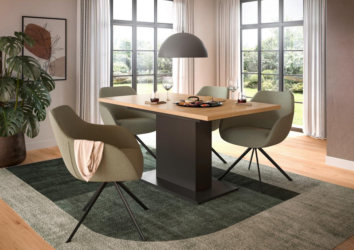 Ausziehtisch Marlon 150 Az Artisan/Grau, B:150-190 cm - Eiche Artisan/Grau, KONVENTIONELL, Holzwerkstoff (150-190/76/90cm)